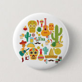 leve mexico ronde button 5,7 cm (Voorkant)