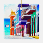 ¡Leve Puerto Rico! Keramisch Ornament (Achterkant)