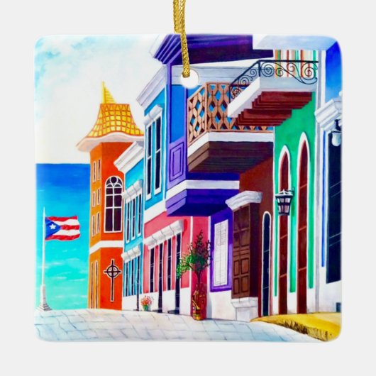 ¡Leve Puerto Rico! Keramisch Ornament (Voorkant)
