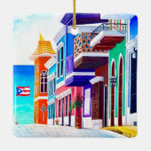 ¡Leve Puerto Rico! Keramisch Ornament (Achterkant)