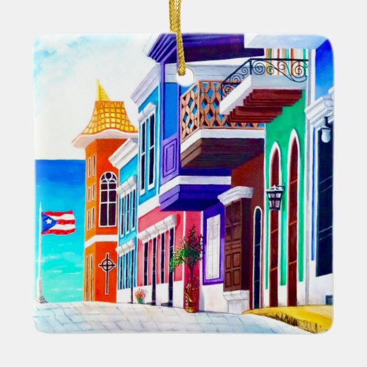 ¡Leve Puerto Rico! Keramisch Ornament (Voorkant)