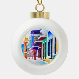¡Leve Puerto Rico! Keramische Bal Ornament