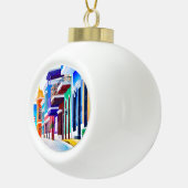 ¡Leve Puerto Rico! Keramische Bal Ornament (Rechts)