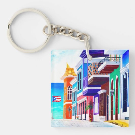 ¡Leve Puerto Rico! Sleutelhanger (Voorkant)