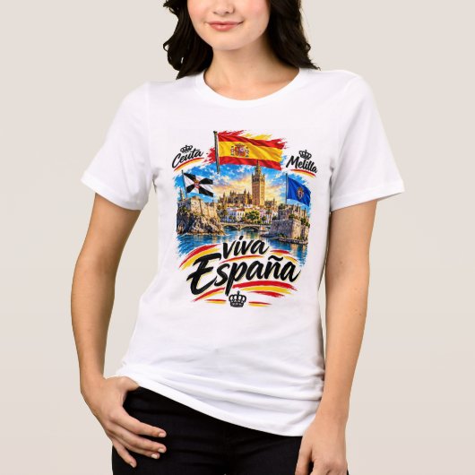 ¡LEVE SPANJE! Tri-Blend SHIRT (Voorkant)
