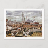 Levee in Canal Street New Orleans 1900 Briefkaart (Voorkant)