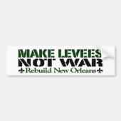 Levees geen oorlog maken bumpersticker (Voorkant)