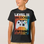 Level 06 Unlocked Verjaardag T-shirt – Gamer Kinde (Voorkant)
