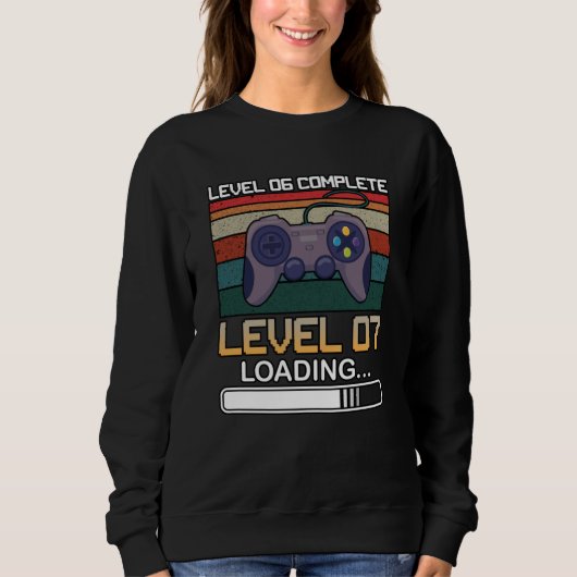Level 06 Voltooid Level 07 | Verjaardag Videospel Trui (Voorkant)
