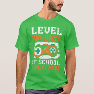 Level 100 100 dagen school ontgrendeld videospel g t-shirt