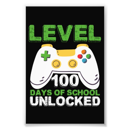 Level 100-dagen game-spel zonder vergrendeling op  foto afdruk (Voorkant)