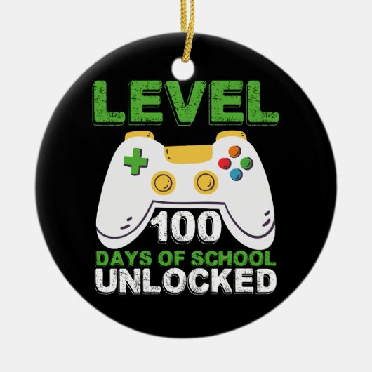 Level 100-dagen game-spel zonder vergrendeling op  keramisch ornament (Voorkant)