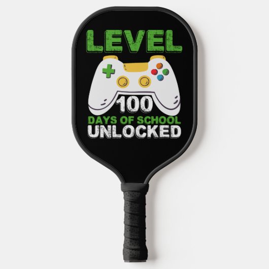 Level 100-dagen game-spel zonder vergrendeling op pickleball paddle (Voorkant)