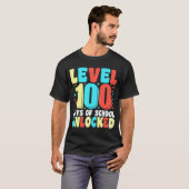 Level 100-dagen game-spel zonder vergrendeling op  t-shirt (Voorkant volledig)