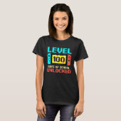 Level 100-dagen game-spel zonder vergrendeling op t-shirt (Voorkant volledig)
