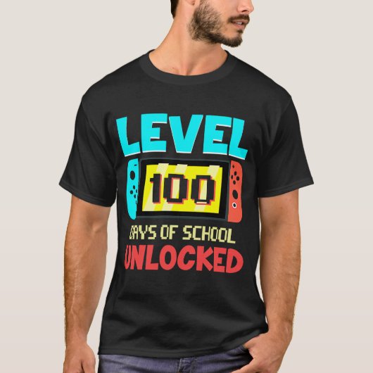 Level 100-dagen game-spel zonder vergrendeling op  t-shirt (Voorkant)