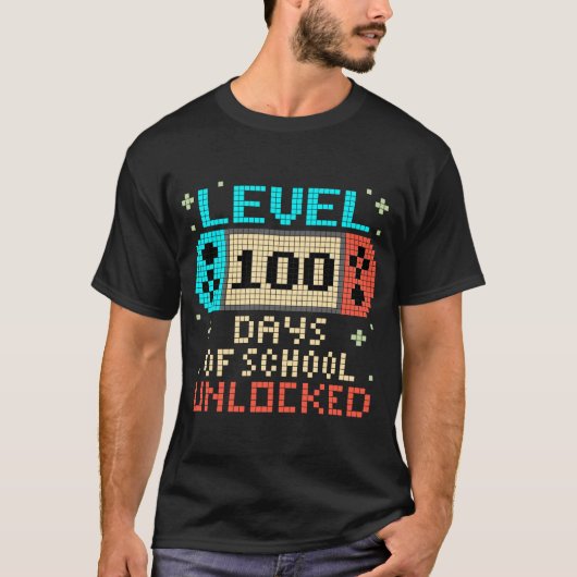 Level 100-dagen game-spel zonder vergrendeling op  t-shirt (Voorkant)