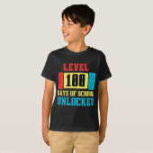 Level 100-dagen game-spel zonder vergrendeling op  t-shirt (Voorkant volledig)