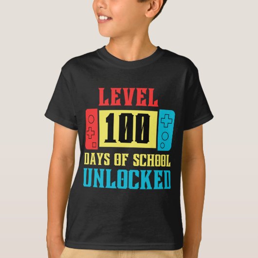 Level 100-dagen game-spel zonder vergrendeling op  t-shirt (Voorkant)