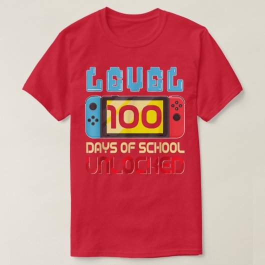 Level 100-dagen game-spel zonder vergrendeling op t-shirt (Design voorkant)
