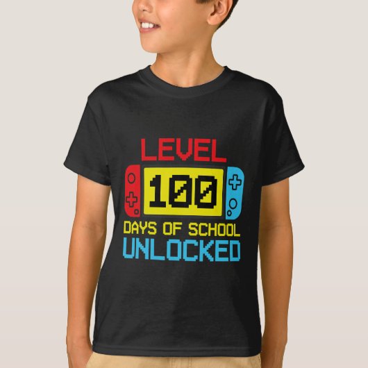 Level 100-dagen game-spel zonder vergrendeling op  t-shirt (Voorkant)