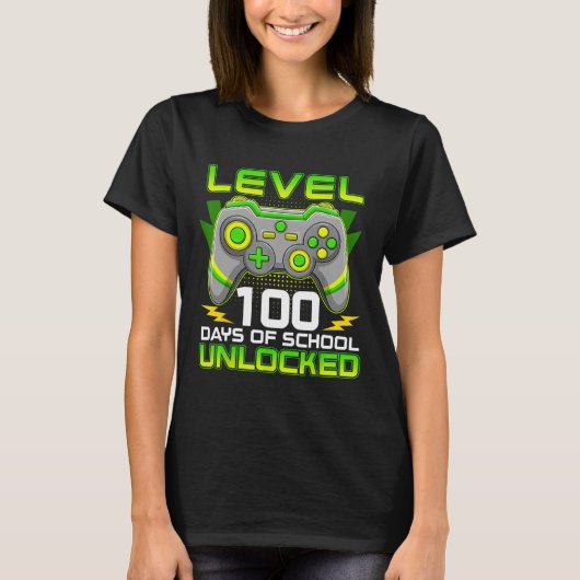 Level 100-dagen game-spel zonder vergrendeling op  t-shirt (Voorkant)