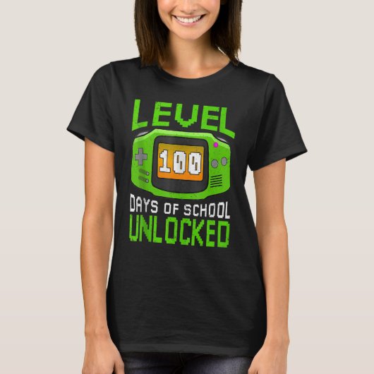 Level 100-dagen game-spel zonder vergrendeling op  t-shirt (Voorkant)