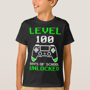 Level 100-dagen game-spel zonder vergrendeling op t-shirt