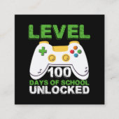 Level 100-dagen game-spel zonder vergrendeling op  vierkante visitekaartje (Voorkant)