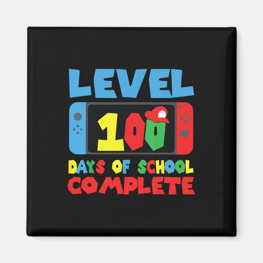 Level 100 Dagen School Compleet Videogames Jongens Magneet (Voorkant)