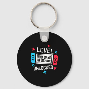 Level 100 dagen school ontgrendeld gamer videogame sleutelhanger