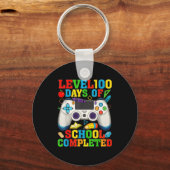 Level 100 dagen school ontgrendeld jongens 100ste sleutelhanger (Voorkant)