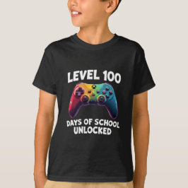 Level 100 dagen school ontgrendeld  t-shirt