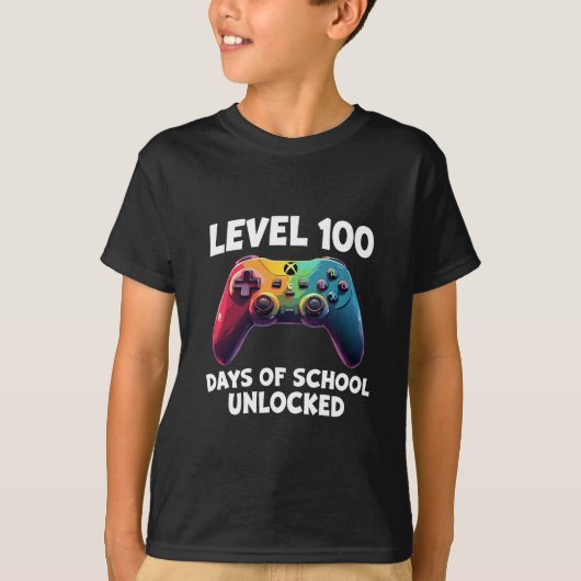 Level 100 dagen school ontgrendeld t-shirt (Voorkant)