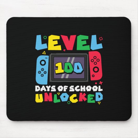 Level 100 dagen school ontgrendelde videogames jon muismat (Voorkant)