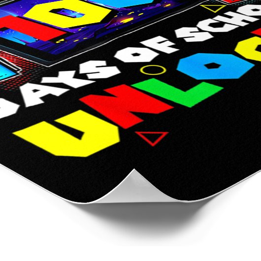 Level 100 dagen school ontgrendelde videogames jon poster (Hoek)