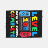 Level 100 dagen van school Complete Gamer Video Ga Fleece Deken (Voorkant (Horizontaal))