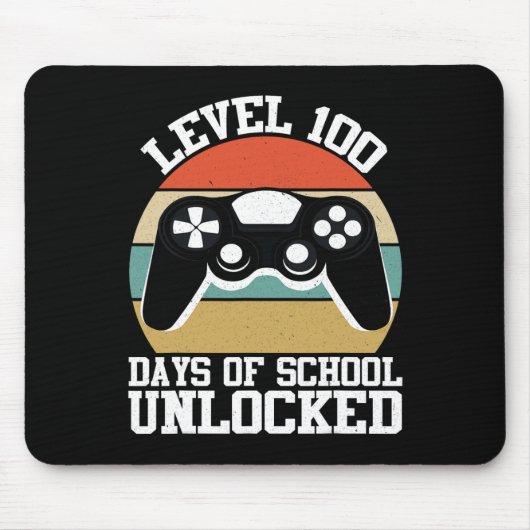 Level 100 dagen van school Complete Gamer Video Ga Muismat (Voorkant)