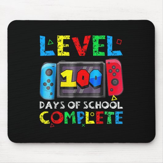 Level 100 dagen van school Complete Gamer Video Ga Muismat (Voorkant)