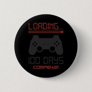 Level 100 dagen van school Complete Gamer Video Ga Ronde Button 5,7 Cm