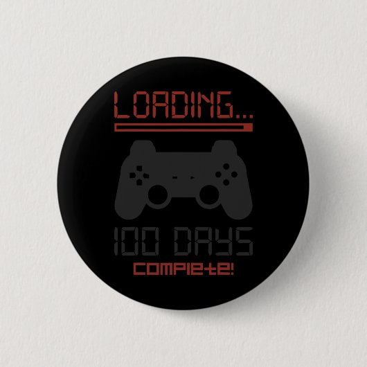 Level 100 dagen van school Complete Gamer Video Ga Ronde Button 5,7 Cm (Voorkant)