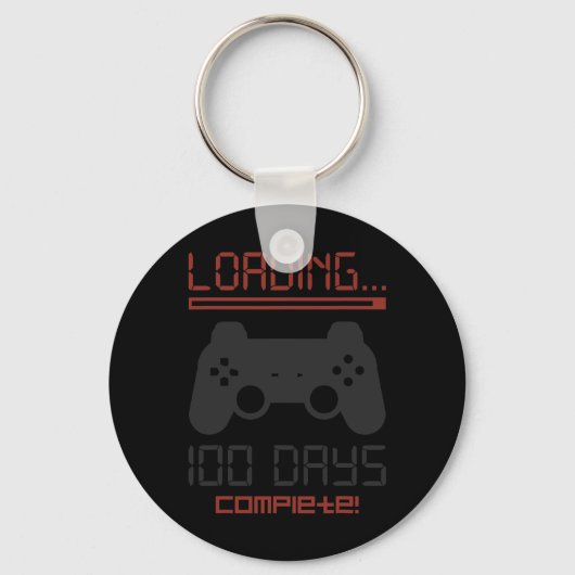 Level 100 dagen van school Complete Gamer Video Ga Sleutelhanger (Voorkant)