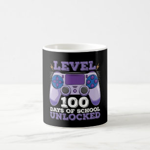 Level 100 Dagen Van School Ontgrendeld Gamer Gamen Koffiemok