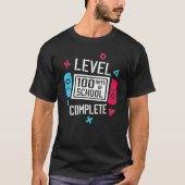 Level 100 Days Of School Complete Video Games Boys T-shirt (Voorkant)
