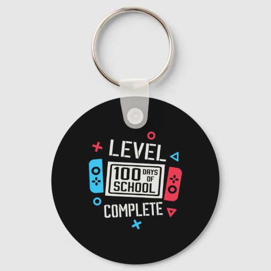 Level 100 Days of School Complete Video's Spel Sma Sleutelhanger (Voorkant)