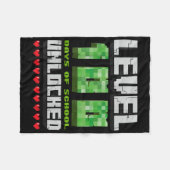 Level 100 Days of School ontgrendeld gaming Pixel  Fleece Deken (Voorkant (Horizontaal))