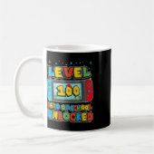 Level 100 Days of School ontgrendeld gaming Pixel  Koffiemok (Links)
