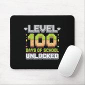 Level 100 Days of School ontgrendeld gaming Pixel  Muismat (Met muis)