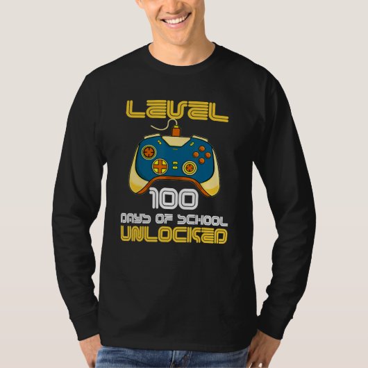Level 100 Days Of School Unlocked 100th Day Of Sch T-shirt (Voorkant)