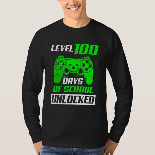 Level 100 Days Of School Unlocked 100th Day Video  T-shirt (Voorkant)